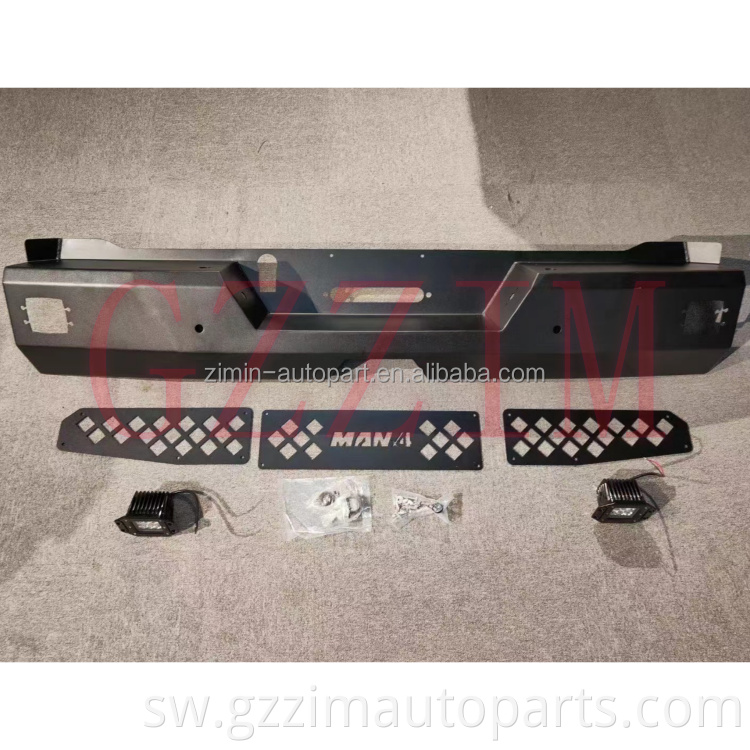 Chuma cha pua nzima seti ya skid sahani upande hatua bumper nyuma winch Holdershock absorber kinga ya tundra 2022